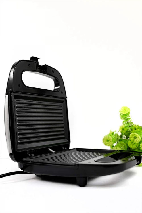 جهاز شواية كهربائي لون أسود و رمادي مكون من ألواح غير لاصقة بقوة 750 واط