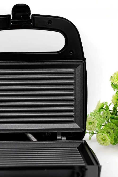 جهاز شواية كهربائي لون أسود و رمادي مكون من ألواح غير لاصقة بقوة 750 واط