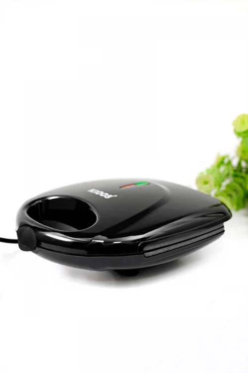 سخان ساندويتشات كهربائي لون أسود مكون من ألواح مسطرة غير لاصقة بقوة 750 واط