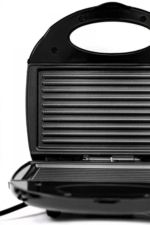 سخان ساندويتشات كهربائي لون أسود مكون من ألواح مسطرة غير لاصقة بقوة 750 واط