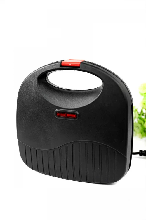 سخان ساندويتشات كهربائي لون أسود مكون من ألواح مسطرة غير لاصقة بقوة 750 واط