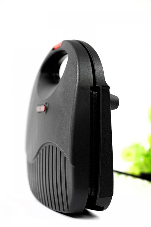 سخان ساندويتشات كهربائي لون أسود مكون من ألواح مسطرة غير لاصقة بقوة 750 واط