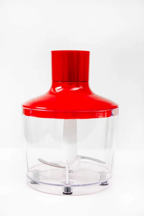 خلاط يدوي كهربائي مكون من 3 قطع لون أحمر و فضي