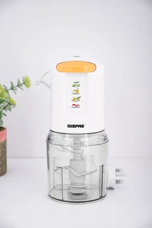 فرامة طعام كهربائية متنقلة بوعاء شفاف وشفرات فولاذية