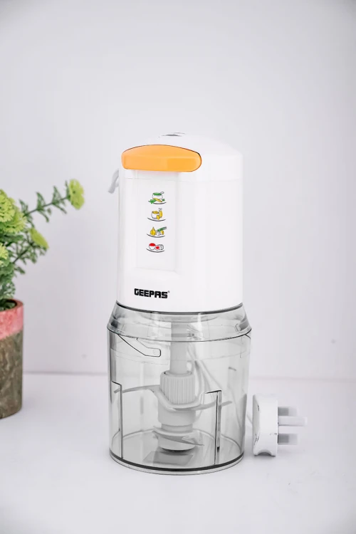 فرامة طعام كهربائية متنقلة بوعاء شفاف وشفرات فولاذية