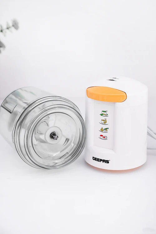 فرامة طعام كهربائية متنقلة بوعاء شفاف وشفرات فولاذية