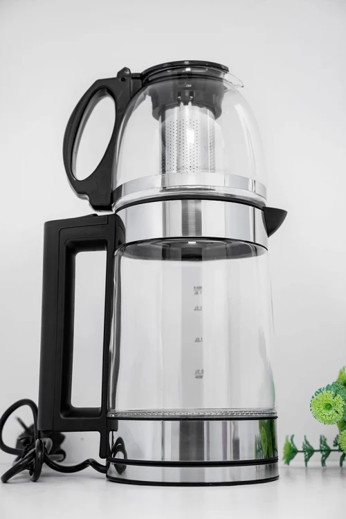 غلاية كهربائية مزدوجة من دينيكس الغلاية بسعة 1.8 لتر و الإبريق بسعة 1 لتر بقوة 1500 واط