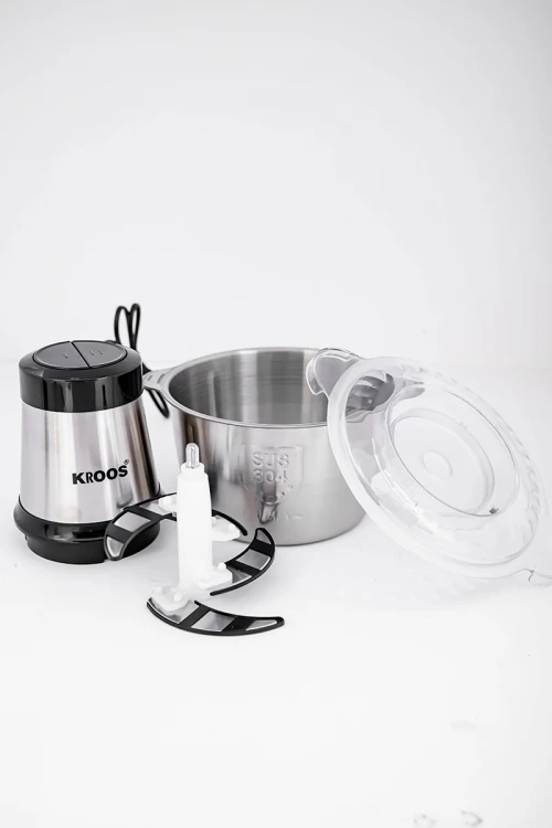 فرامة طعام كهربائية من كروس 4 شفرات تقطيع فولاذية حادة مقاومة للصدأ بقوة 300 واط