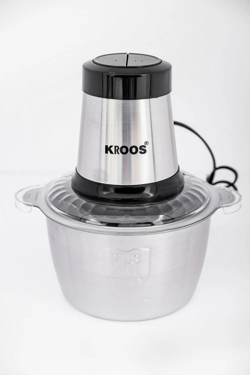 فرامة طعام كهربائية من كروس 4 شفرات تقطيع فولاذية حادة مقاومة للصدأ بقوة 300 واط