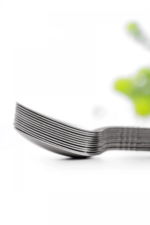 ملاعق معدنية بتصميم حلزوني من المقبض 12 حبة