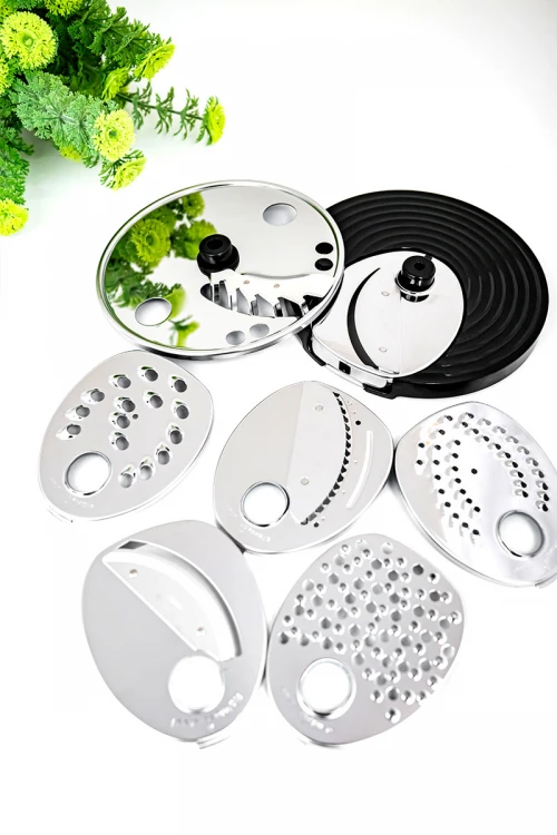 قطاعة خضار كهربائية من Denx لون أسود متعددة الوظائف بشفرات من الفولاذ المقاوم للصدأ بقوة 200 واط