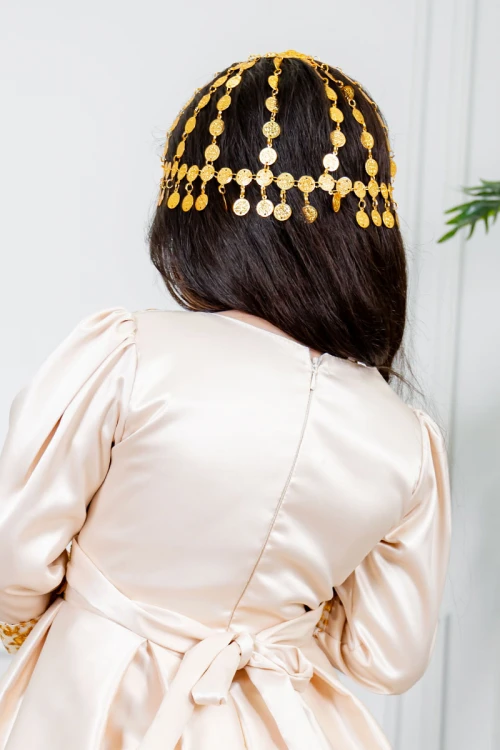 اكسسوار شعر تراثي لون ذهبي بجنيهات