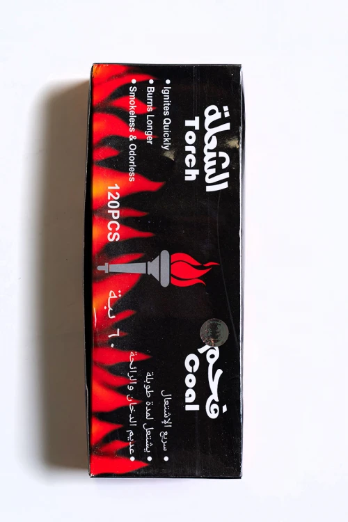 فحم الشعلة سريع الاشتعال على شكل مكعبات 120 حبة