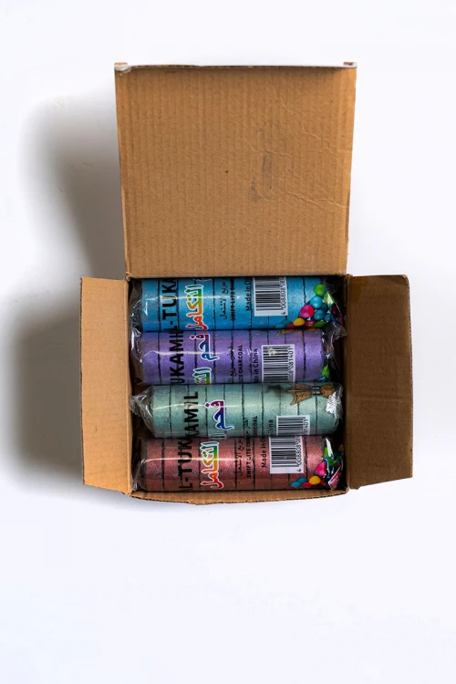 فحم المتكامل سريع الاشتعال بألوان متعددة على شكل دائرة 40 حبة