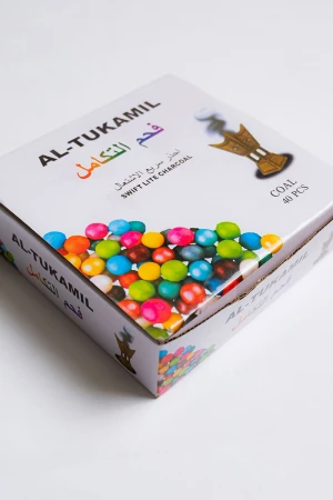 فحم المتكامل سريع الاشتعال بألوان متعددة على شكل دائرة 40 حبة