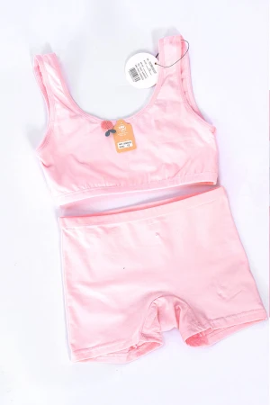 طقم داخلي قطعتين بناتي لون وردي 