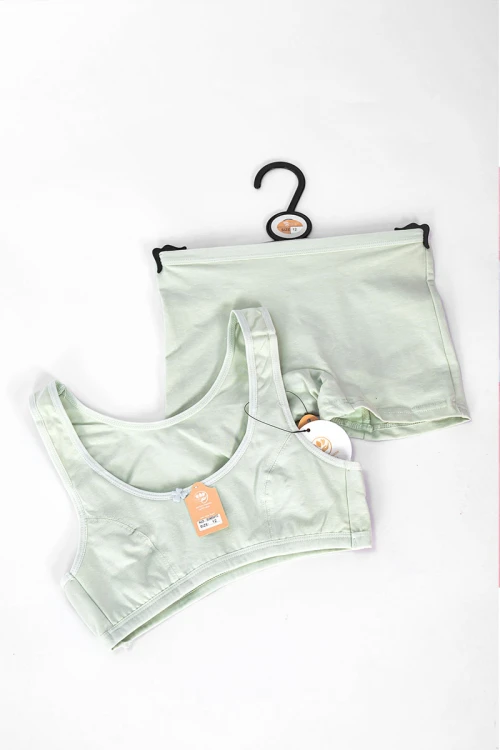 طقم داخلي قطعتين بناتي لون تفاحي