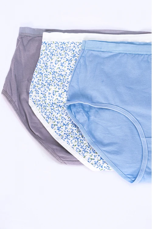 سروال داخلي نسائي متعدد الألوان مجموعة 3 قطع