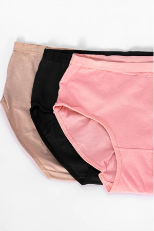سروال داخلي نسائي متعدد الألوان مجموعة 3 قطع