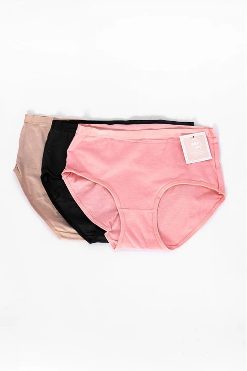 سروال داخلي نسائي متعدد الألوان مجموعة 3 قطع