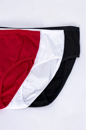 سروال داخلي نسائي متعدد الألوان مجموعة 3 قطع