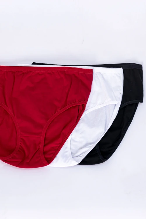 سروال داخلي نسائي متعدد الألوان مجموعة 3 قطع