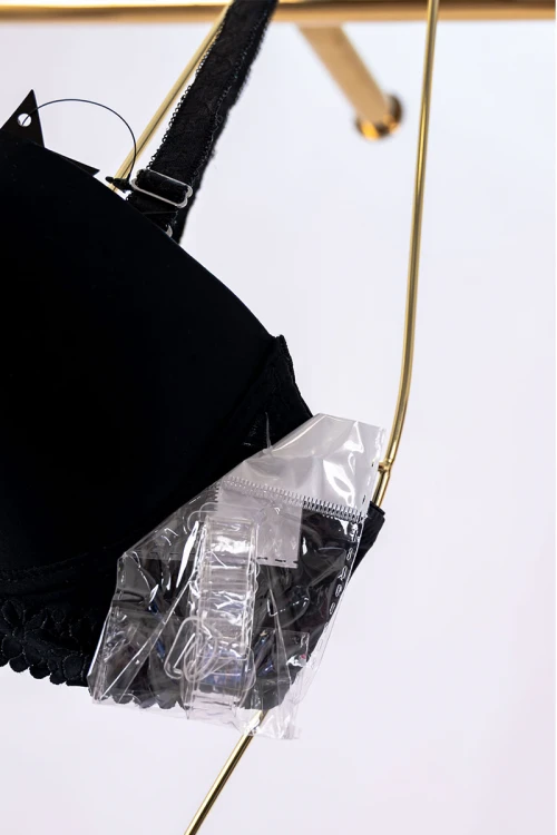 صدرية نسائي لون أسود بحزام شفاف من الخلف قابل للتعديل