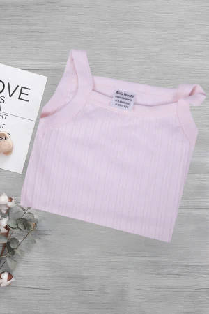 بربتوز مواليد لون وردي سادة  قطعة واحدة