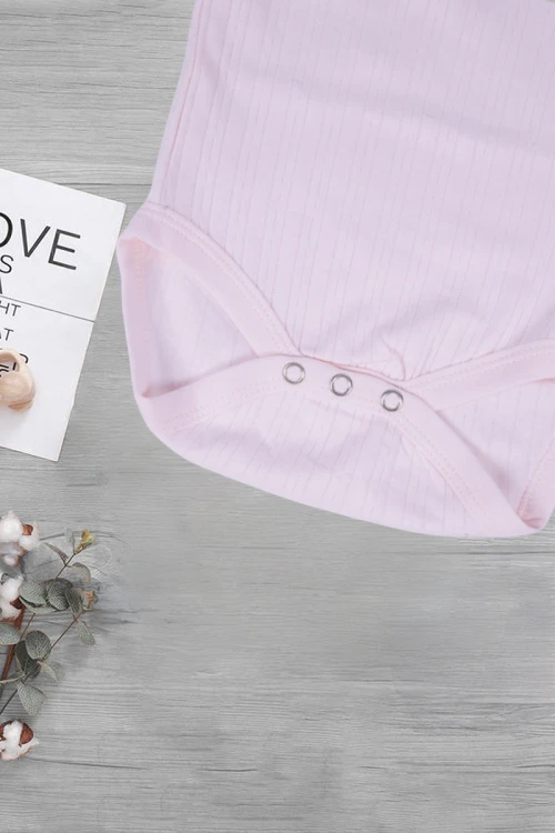 بربتوز مواليد لون وردي سادة  قطعة واحدة