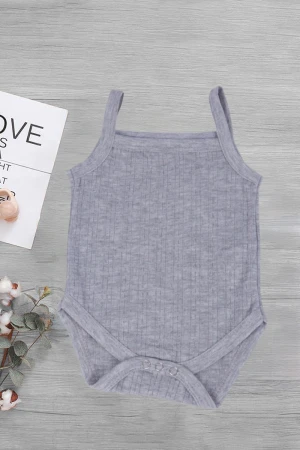 بربتوز مواليد لون رمادي سادة قطعة واحدة