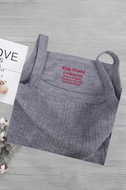 بربتوز مواليد لون رمادي سادة قطعة واحدة