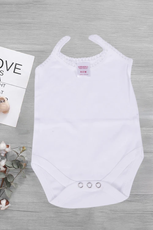 بربتوز مواليد لون أبيض سادة  قطعة واحدة