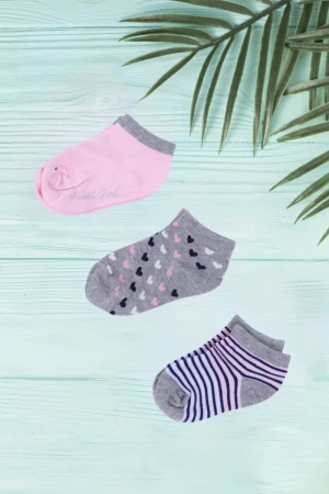 3 قطع جوارب بناتي أشكال متعددة