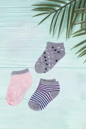 3 قطع جوارب بناتي أشكال متعددة