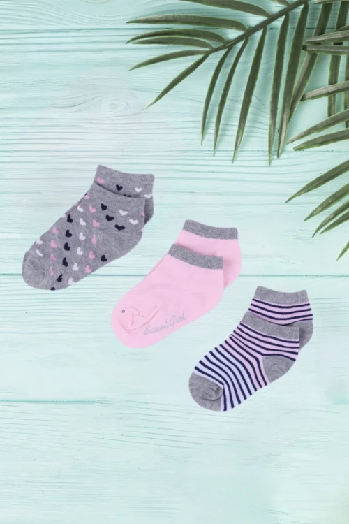 3 قطع جوارب بناتي أشكال متعددة