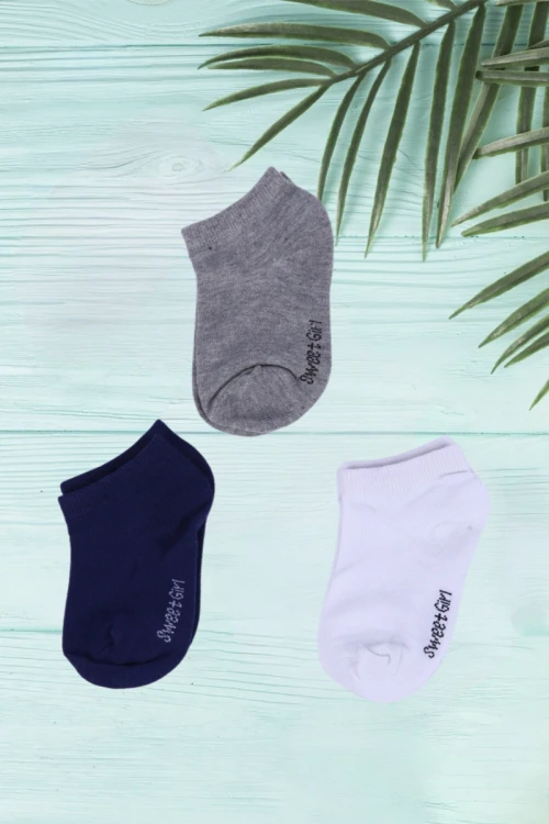 3 قطع جوارب الوان متعددة