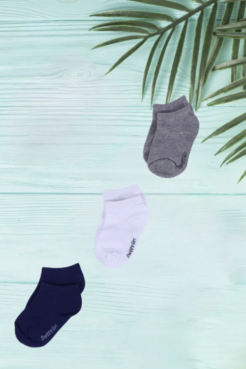 3 قطع جوارب الوان متعددة