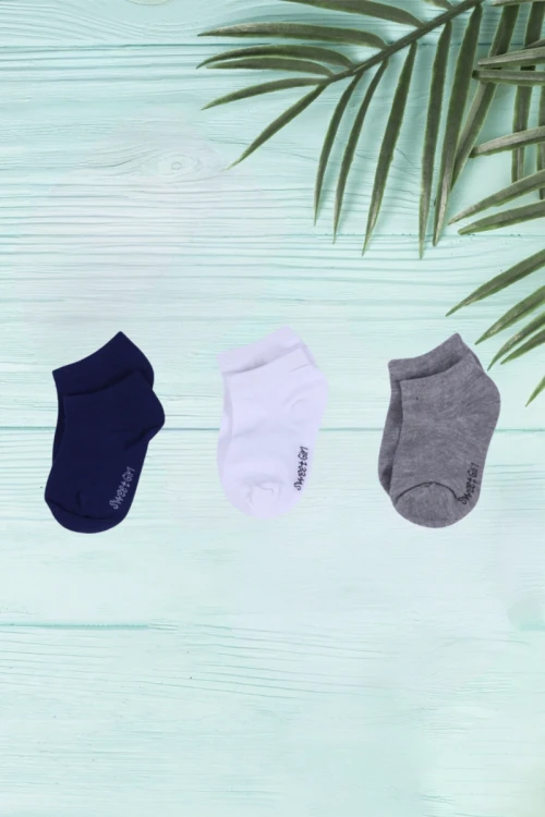 3 قطع جوارب الوان متعددة