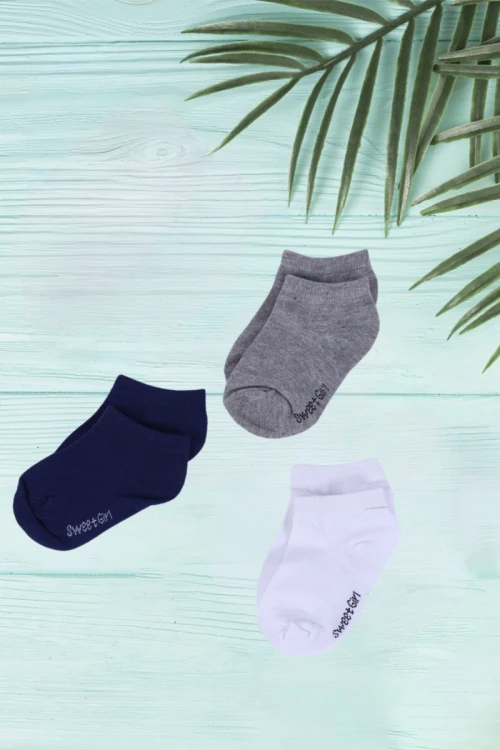 3 قطع جوارب الوان متعددة