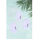 3 قطع جوارب لون أبيض سادة